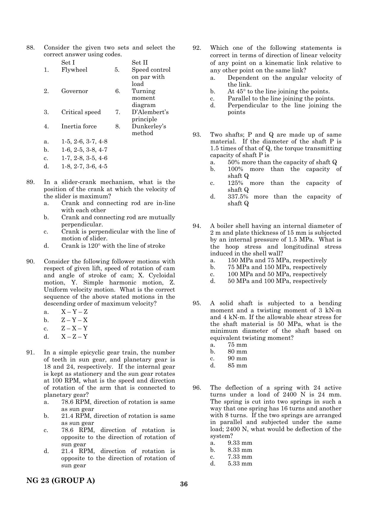 CEETA PG 2023 M.E / M.TECH/ M.ARCH / M.PLAN (GROUP A) Question Paper ...