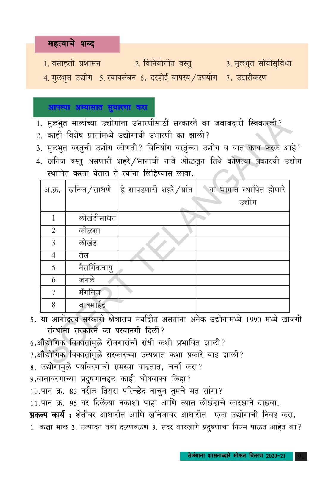 TS SCERT Class 9 Social Science (Marathi Medium) Text Book - Page 103