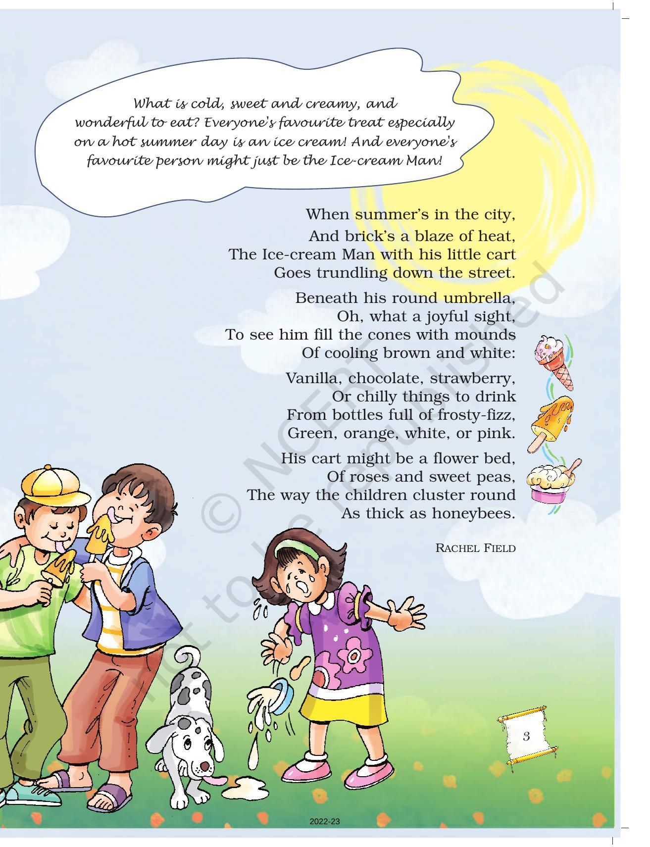 NCERT Book For Class 5 English Chapter 1 Ice-Cream Man - IndCareer Schools