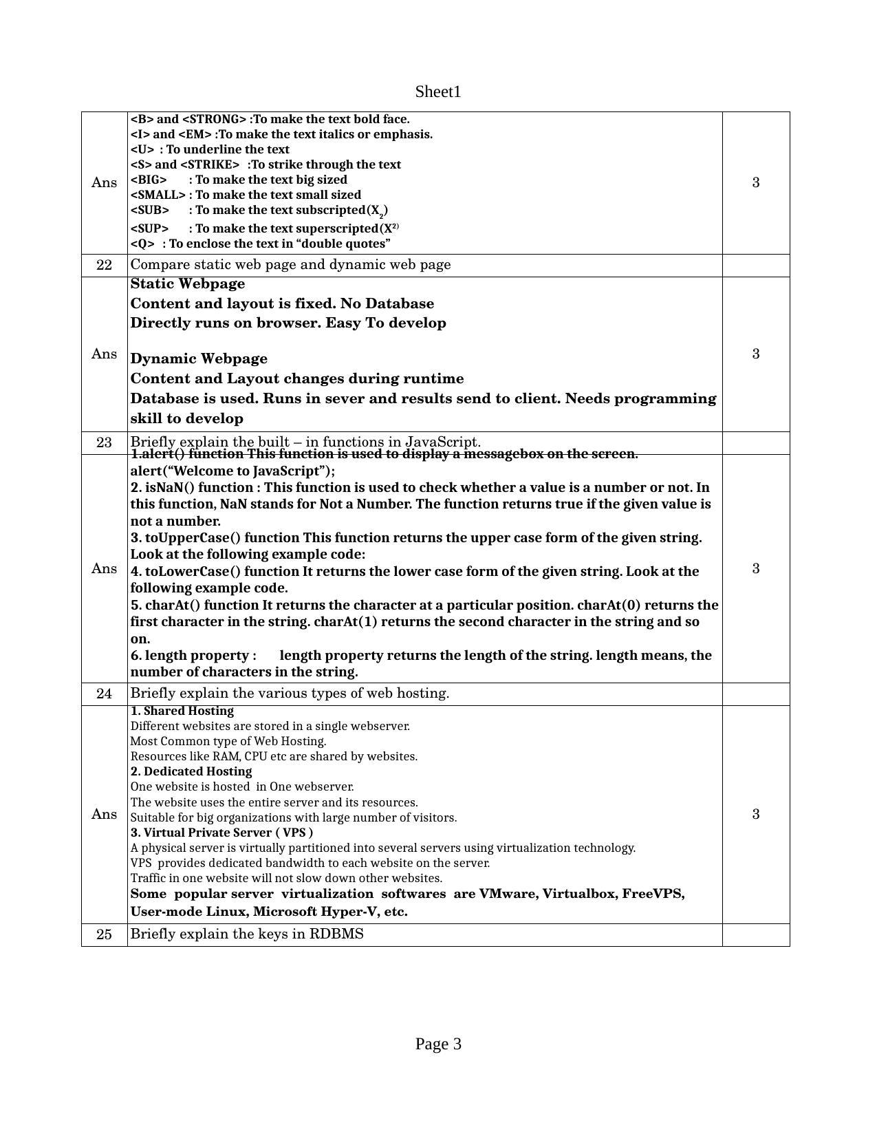 Kerala Plus Two 2023 Computer Application (Commerce) Model Question paper - Page 3