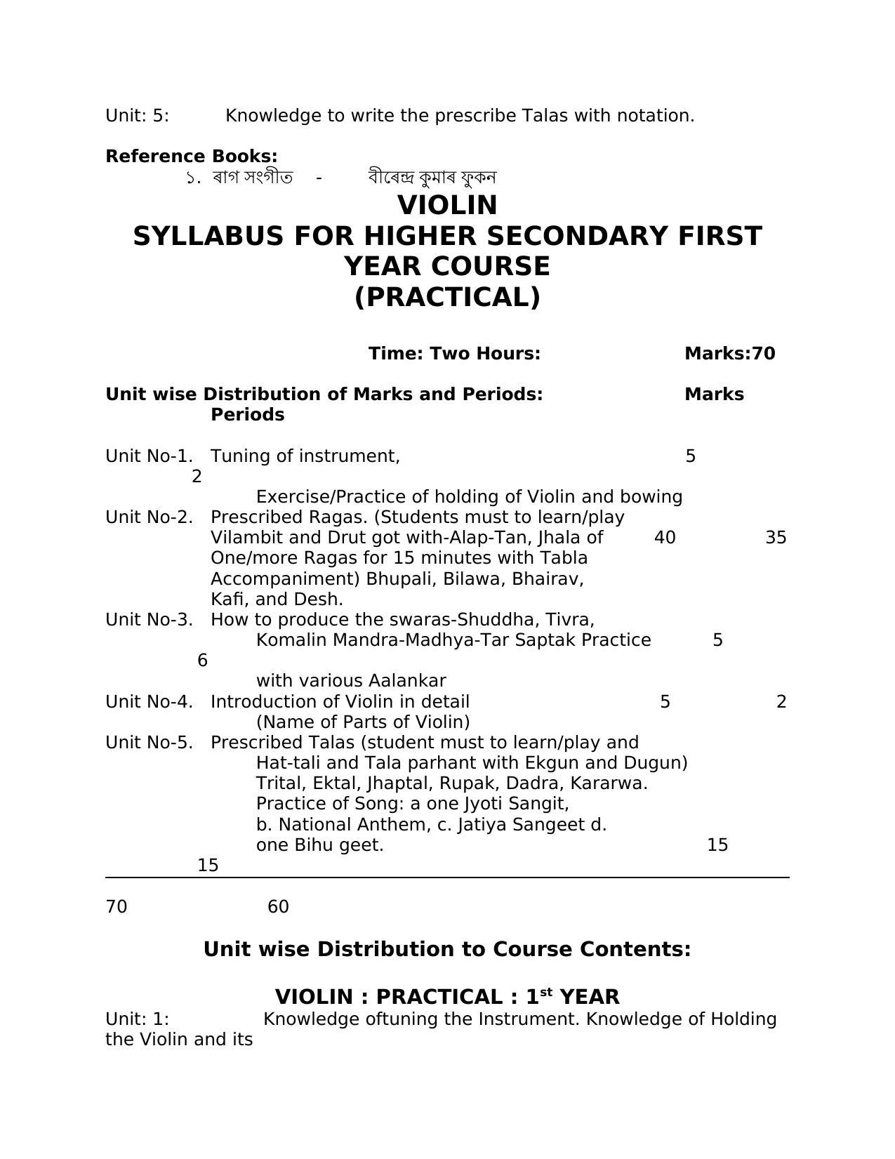 AHSEC 1st Year Violin Syllabus - Page 2