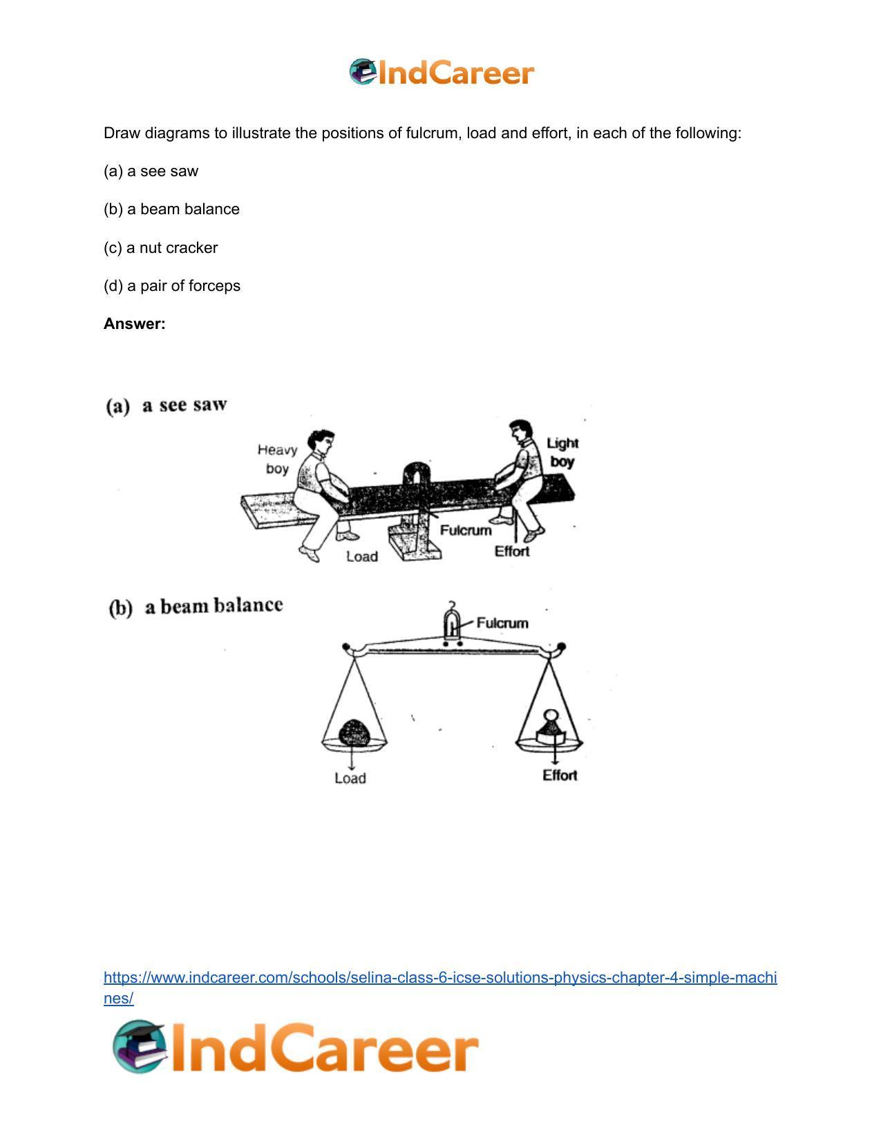 Selina Class 6 ICSE Solutions Physics : Chapter 4- Simple Machines - Page 13