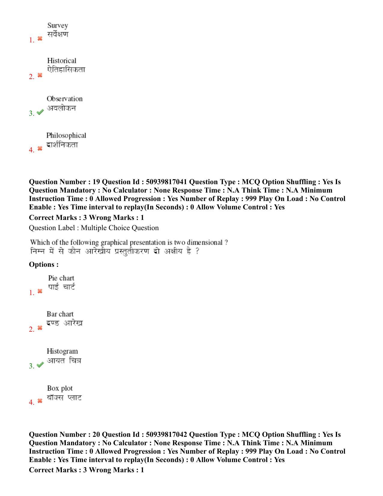 BHU RET Persian 2020 Question Paper  - Page 13