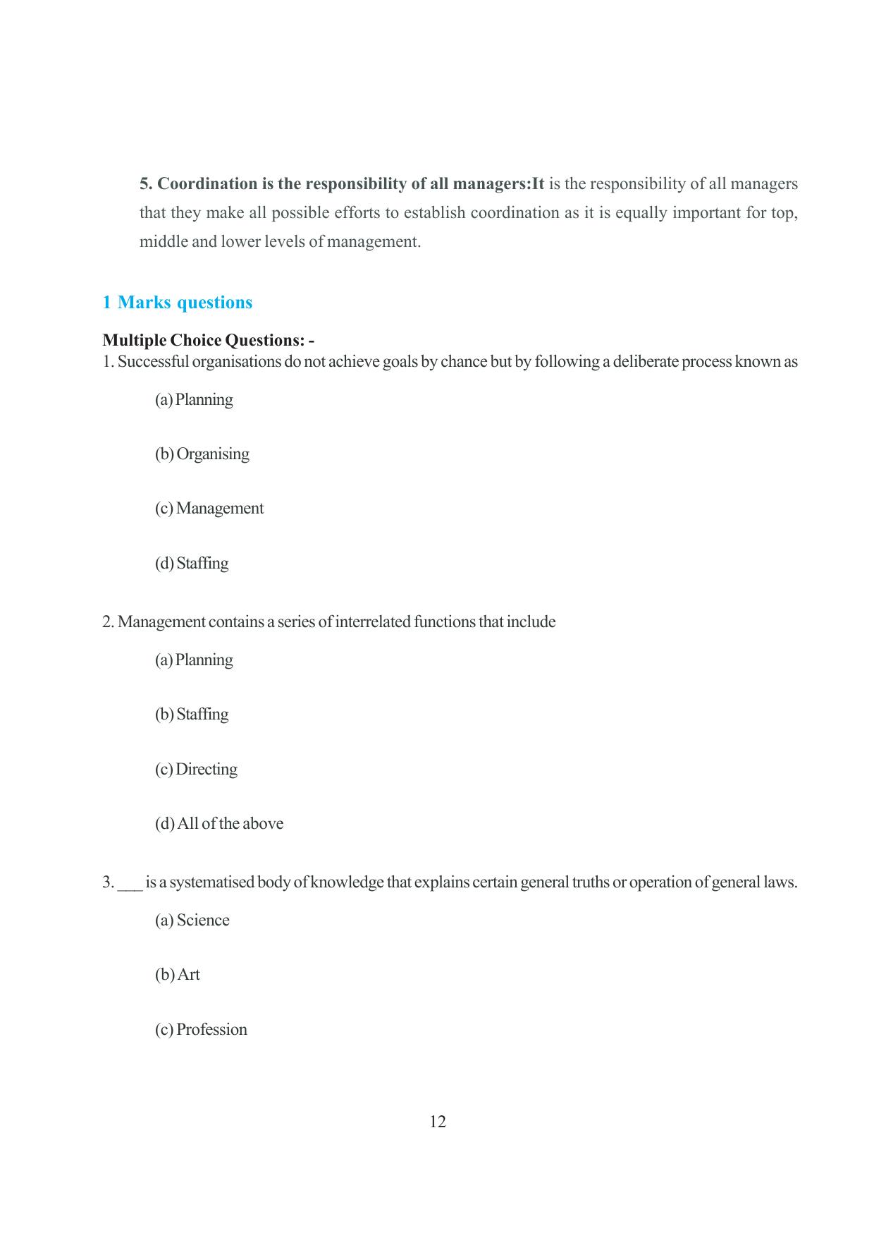 Tripura Board Class 12 Business Studies English Version Workbooks - Page 12