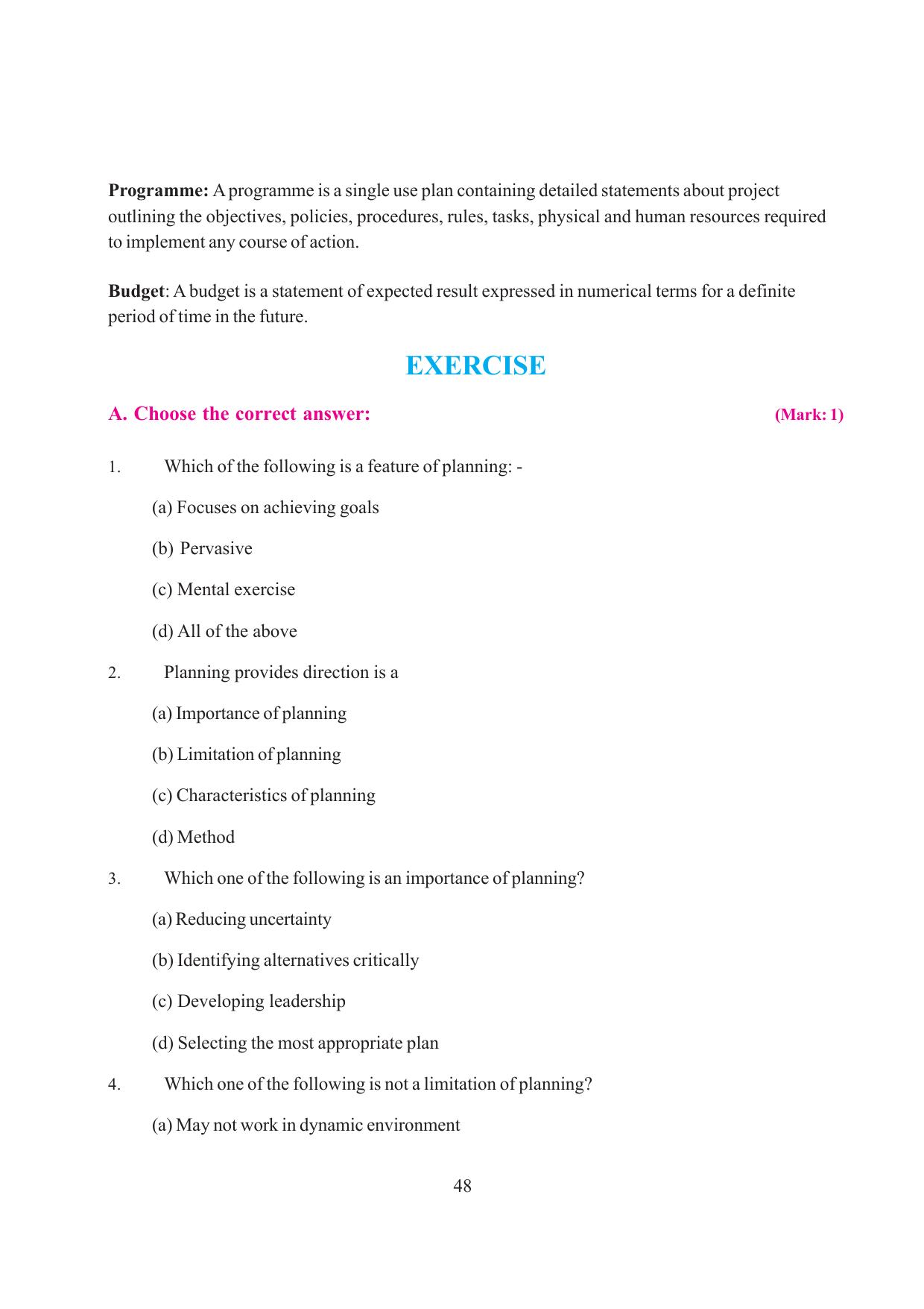 Tripura Board Class 12 Business Studies English Version Workbooks - Page 48