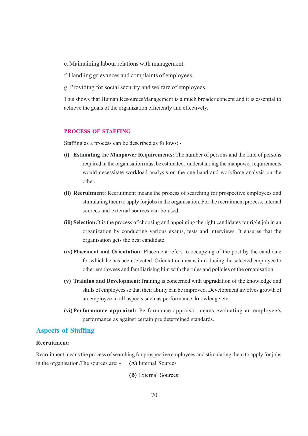 Tripura Board Class 12 Business Studies English Version Workbooks - Page 70