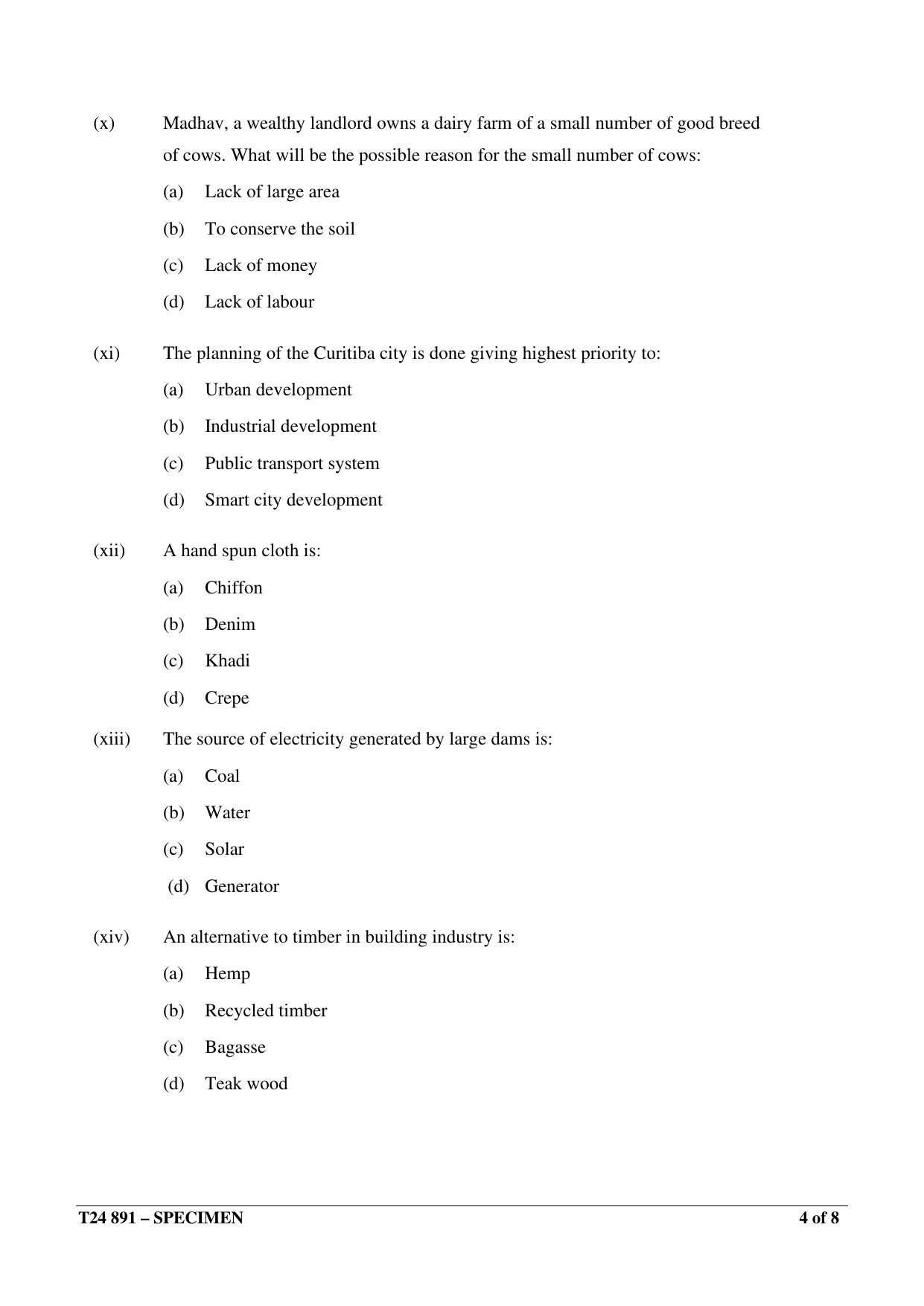 ICSE Class 10  2024 ENVIRONMENTAL APPLICATIONS Sample Paper - Page 4