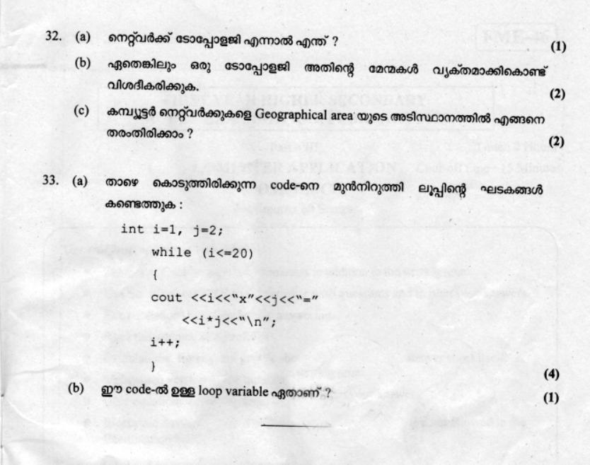 Kerala Plus One 2020 CA Commerce Answer Key (Model) - Page 10