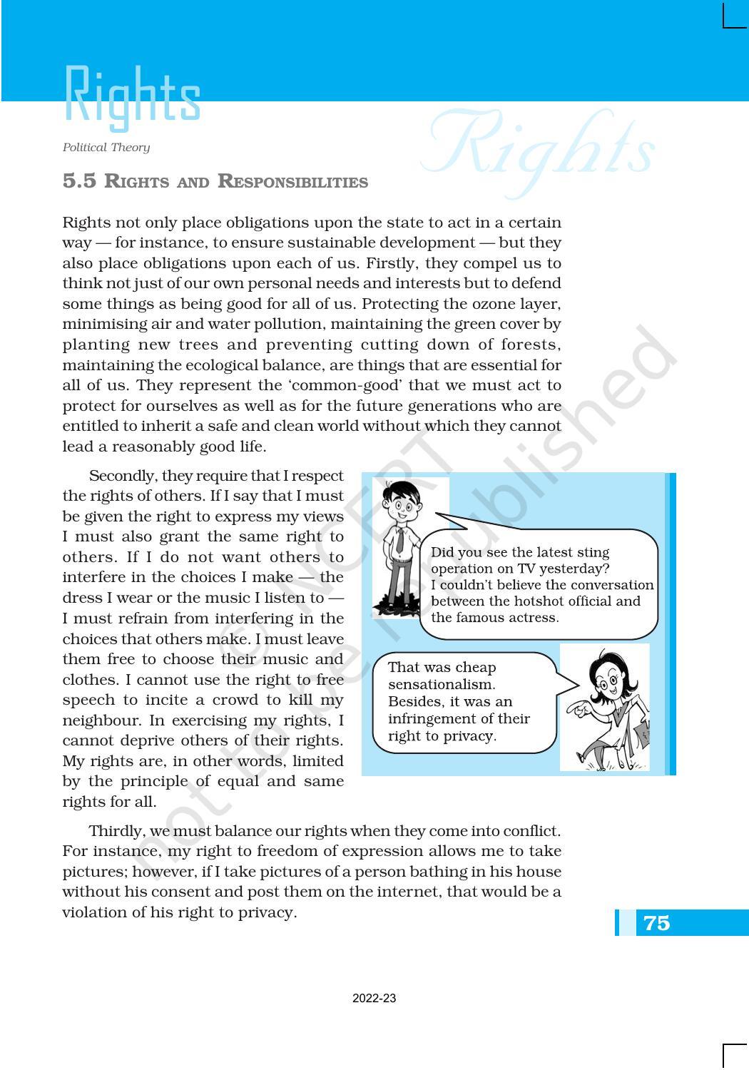 NCERT Book for Class 11 Political Science (Political Theory) Chapter 5 Rights - Page 9