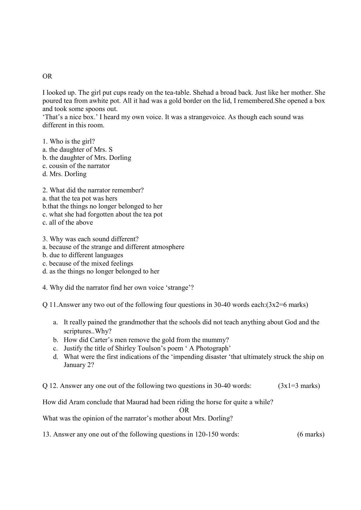 Edudel Class 11 English Sample Question Paper - Page 9