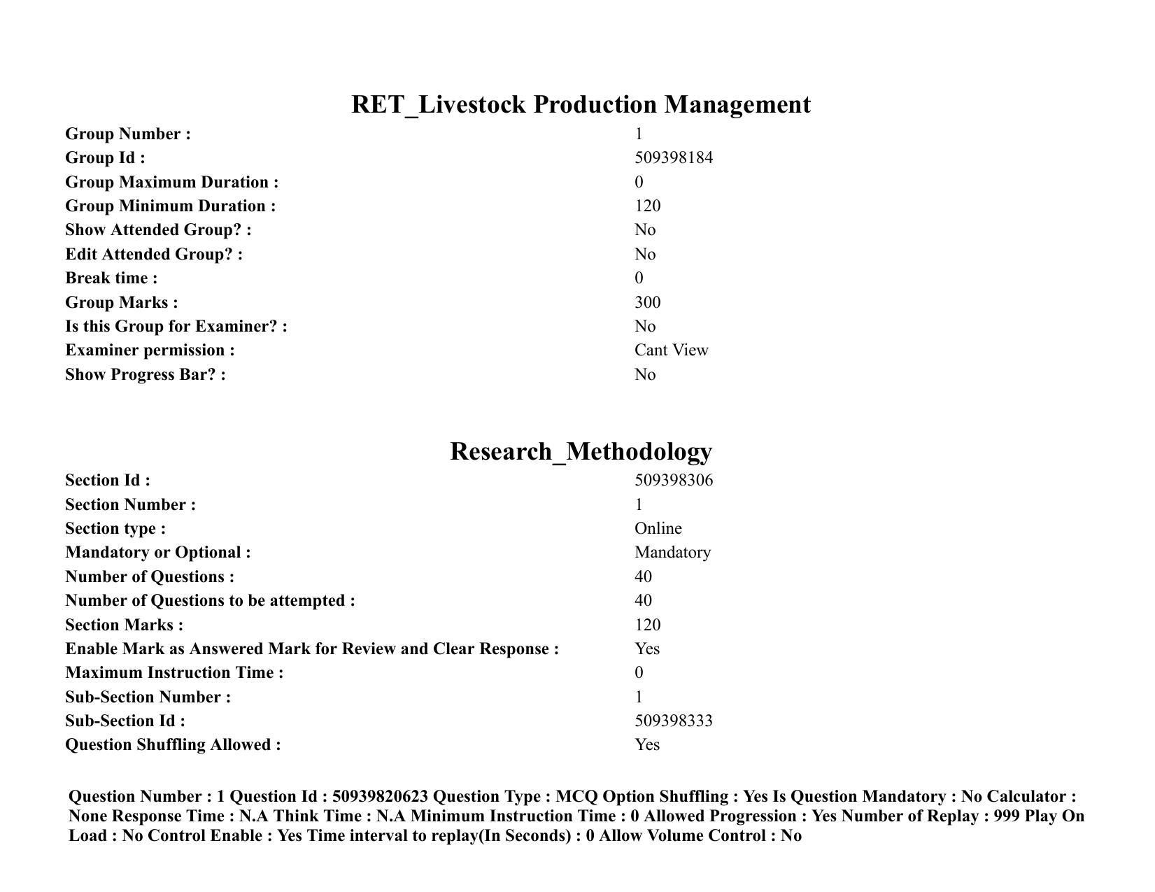 BHU RET Livestock Production Management 2021 Question Pape - Page 2