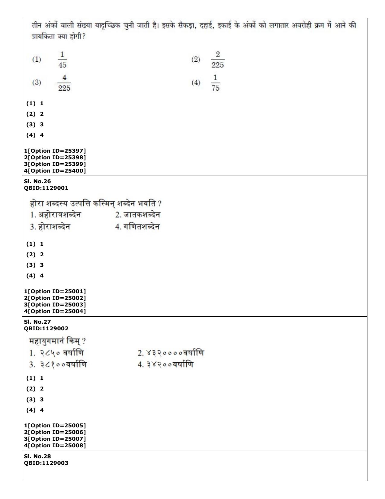 Cuet Pg Pgqp Jyotish Ganit Question Paper