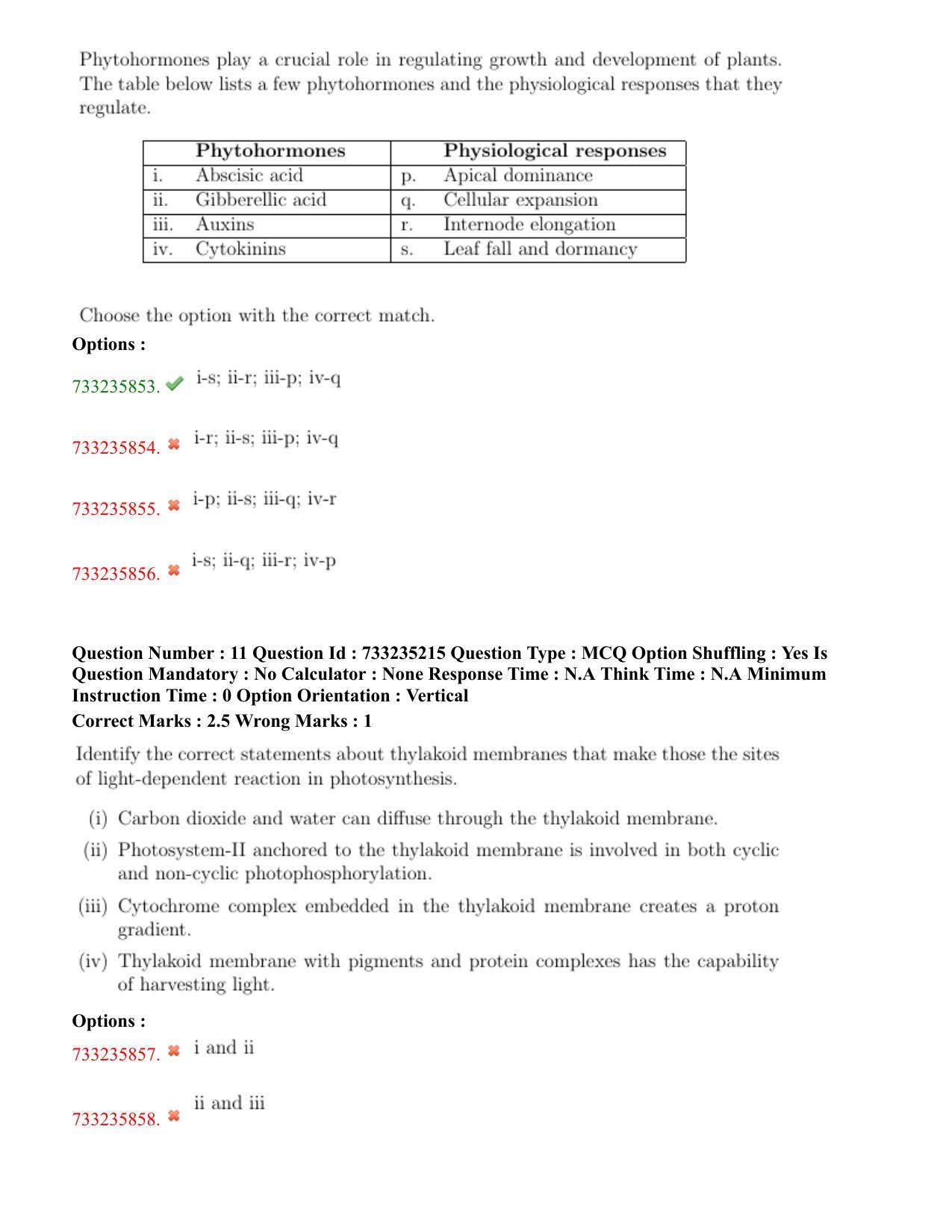 NEST Session I 2022 Question Paper - Page 9