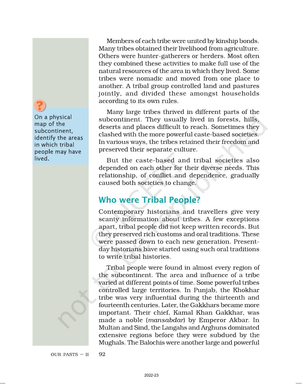 NCERT Book For Class 7 Social Science(History): Chapter 7-Tribes Nomads ...