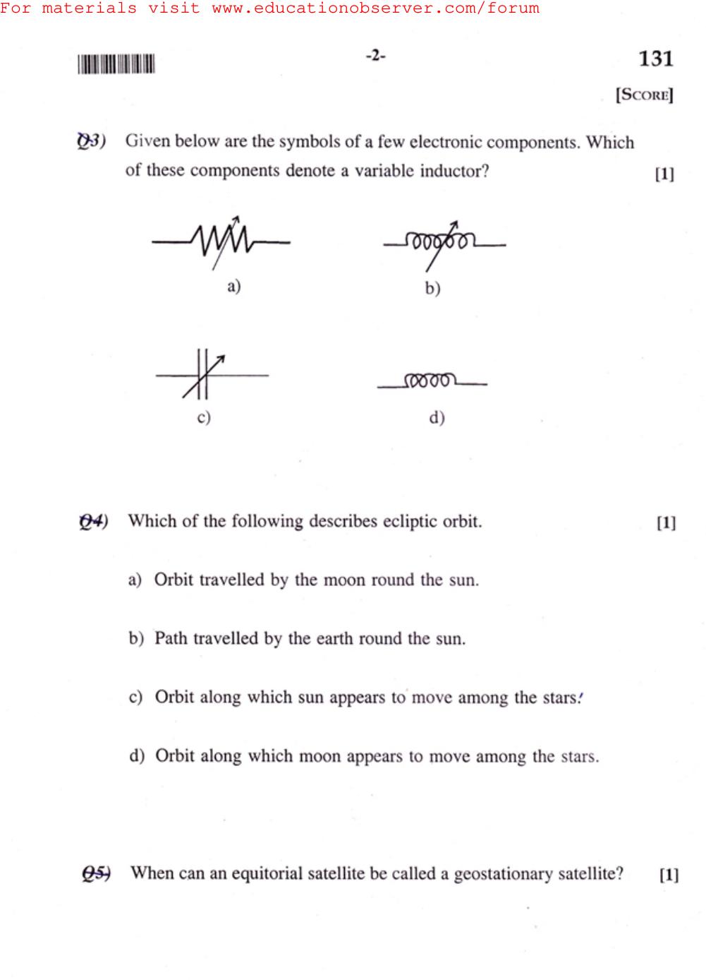 Kerala SSLC 2015 Physics Question Paper - Page 2