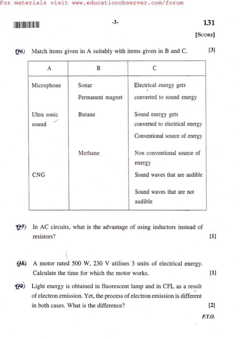 Kerala SSLC 2015 Physics Question Paper - Page 3