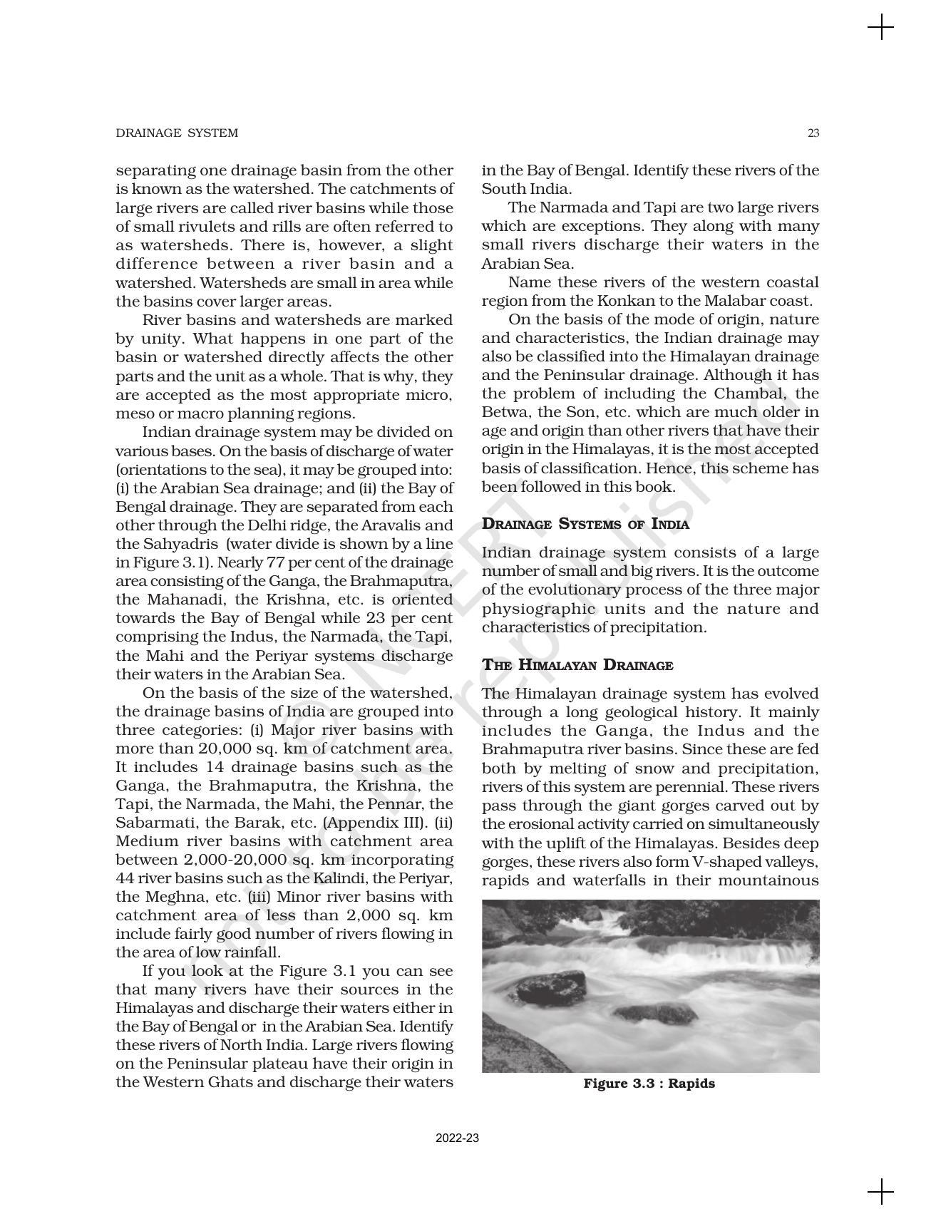 NCERT Book for Class 11 Geography (Part-II) Chapter 3 Drainage System - Page 3