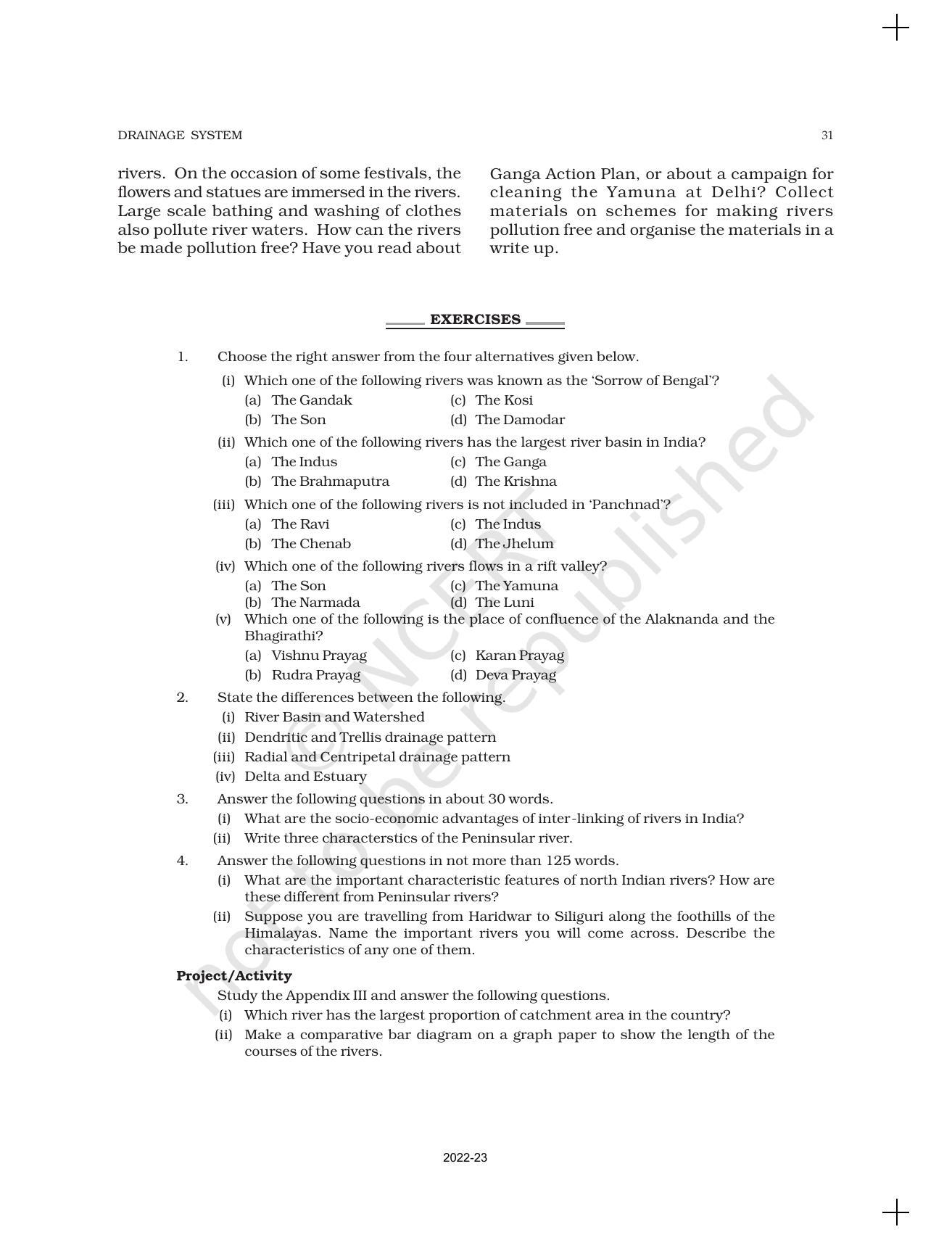 NCERT Book for Class 11 Geography (Part-II) Chapter 3 Drainage System - Page 11