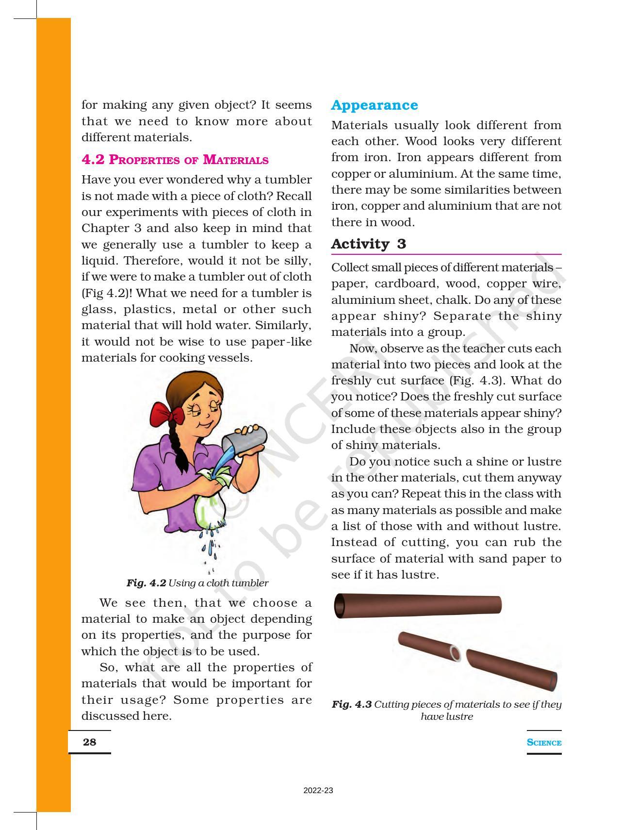 NCERT Book For Class 6 Science: Chapter 4-Sorting Materials And Groups ...