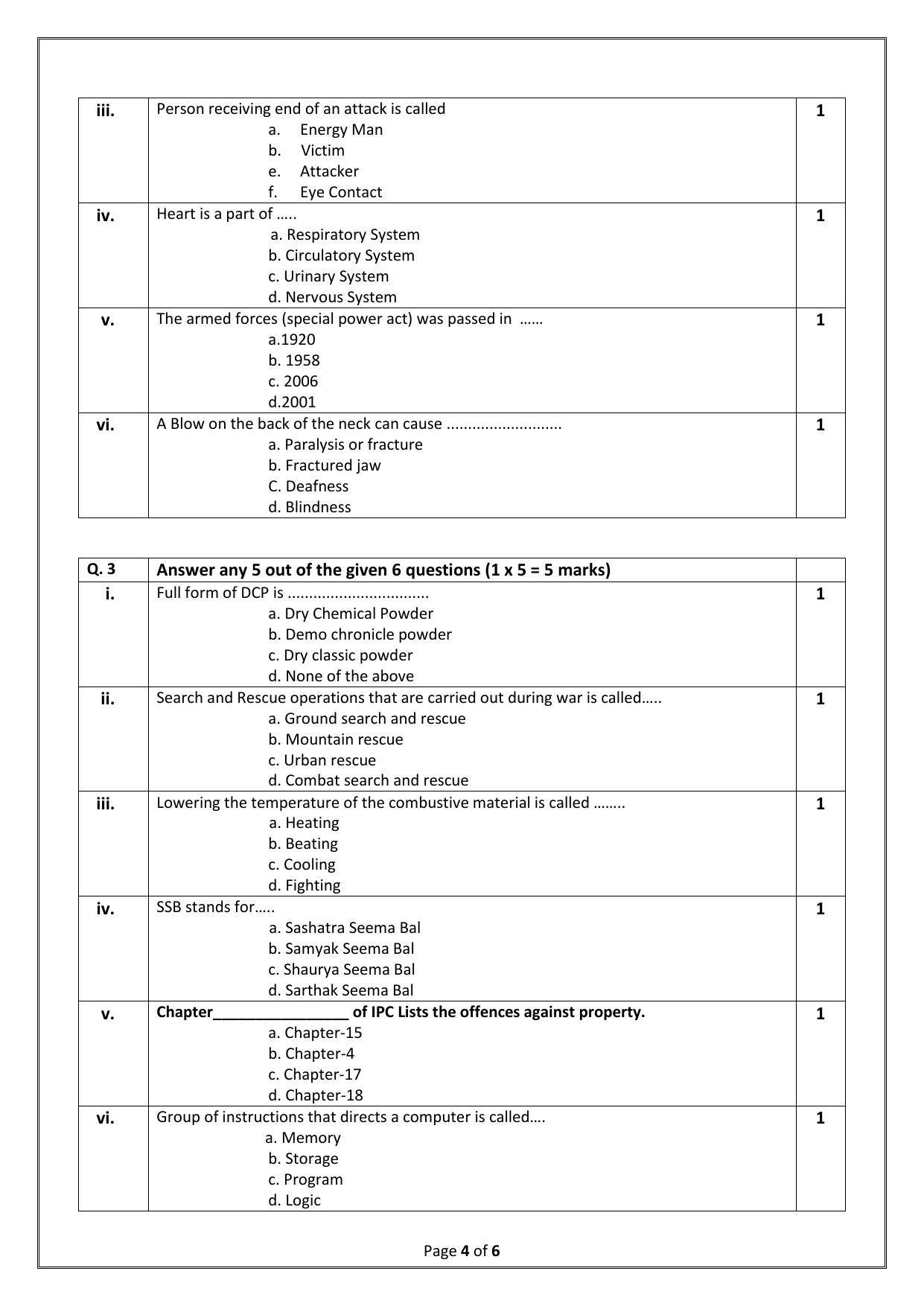 CBSE Class 10 (Skill Education) Security Sample Papers 2023 - IndCareer ...