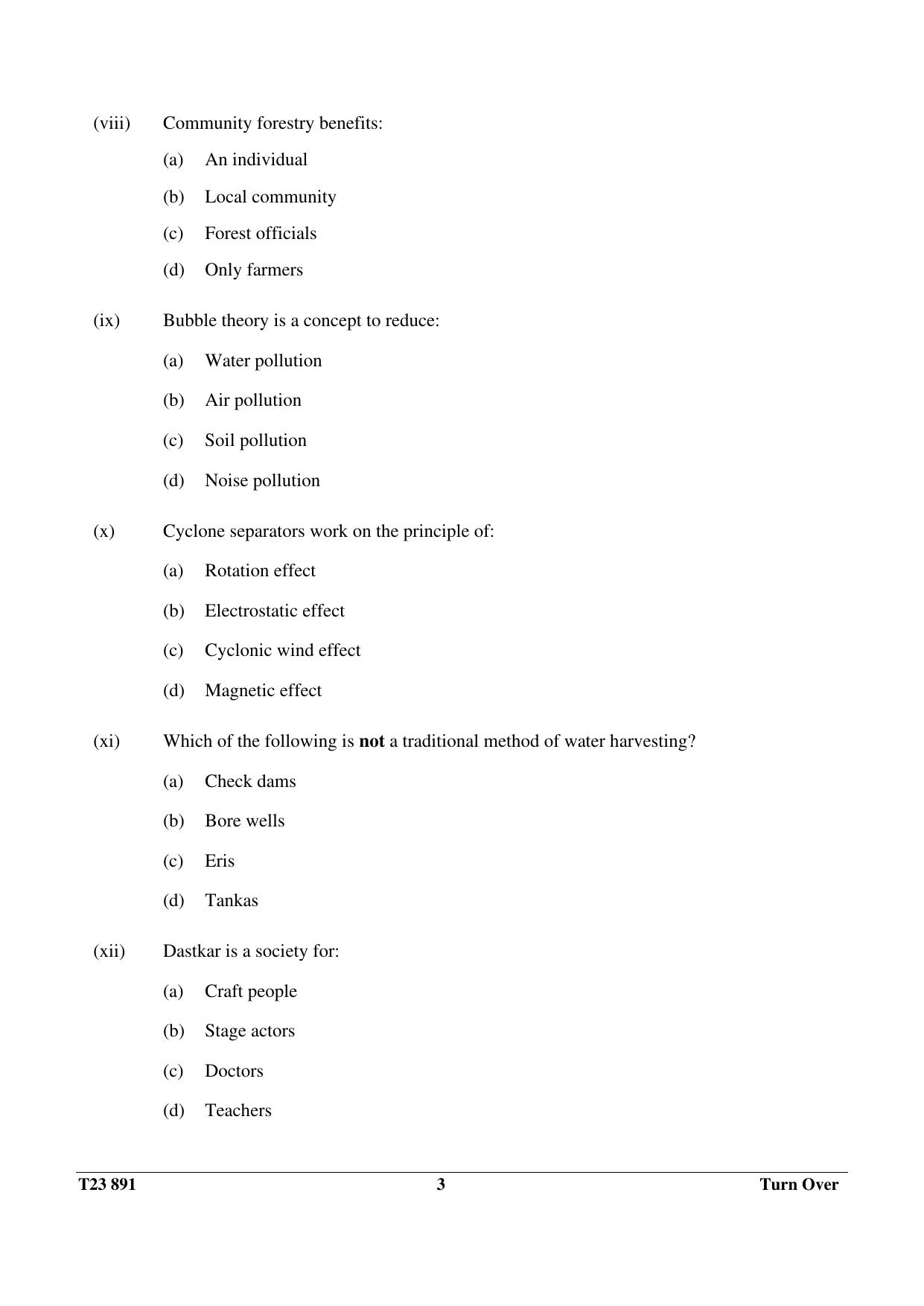 ICSE Class 10 ENVIRONMENTAL APPLICATIONS 2023 Question Paper - Page 3