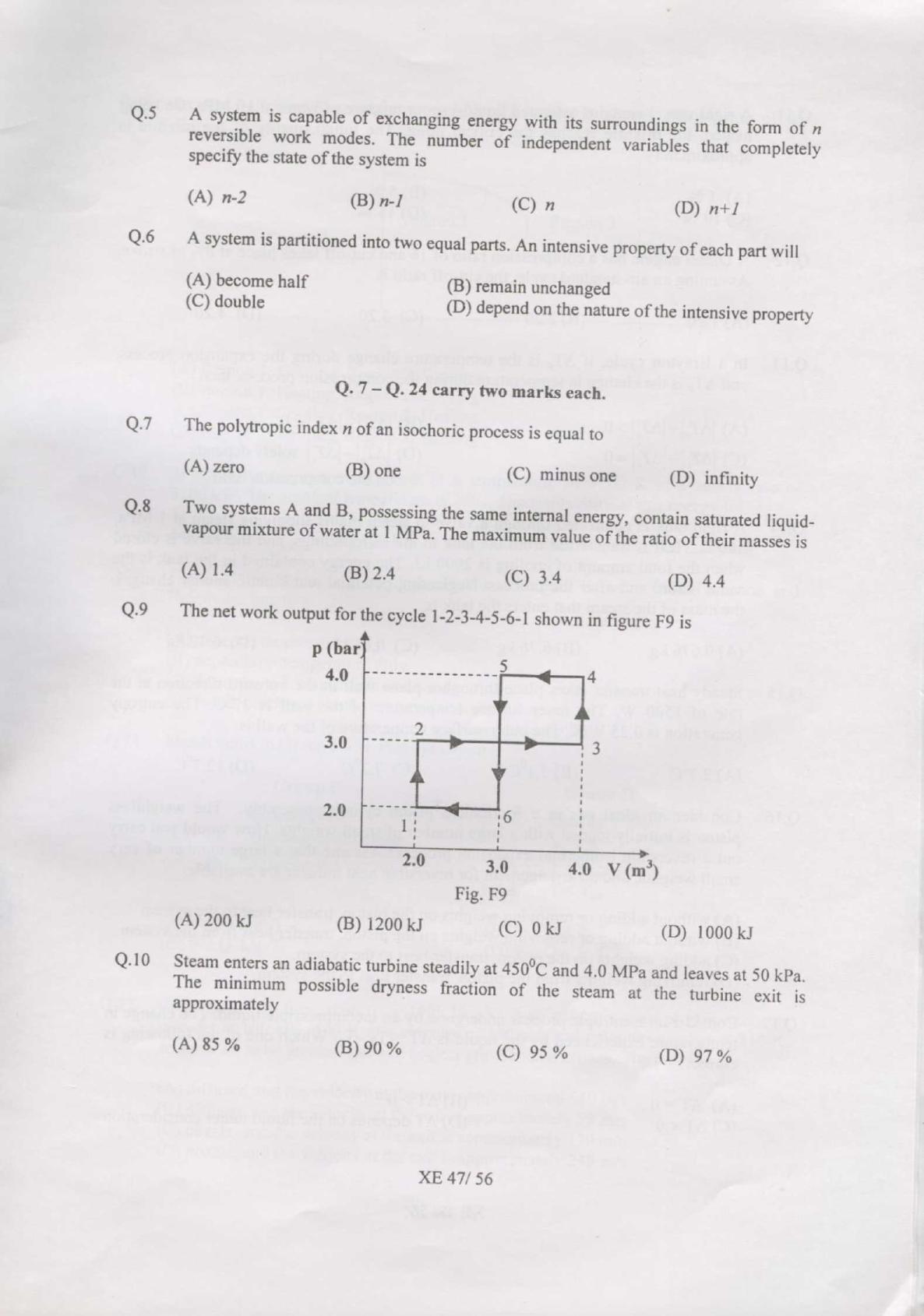 GATE 2007 Engineering Sciences (XE) Question Paper With Answer Key ...