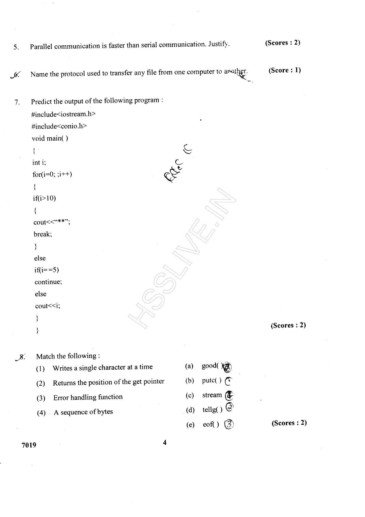 Kerala Plus Two 2015 Computer Science Question Paper - Page 4