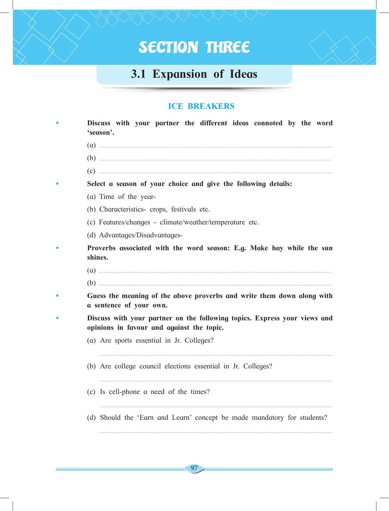 Maharashtra Board Class 11 English Textbook - Page 111