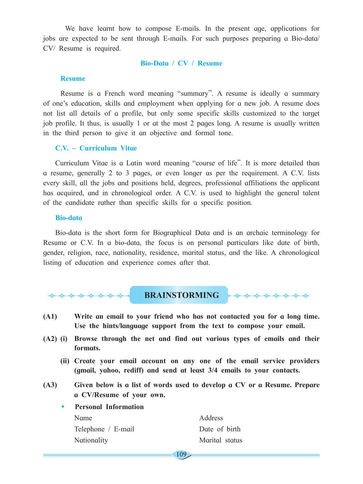 Maharashtra Board Class 11 English Textbook - Page 123