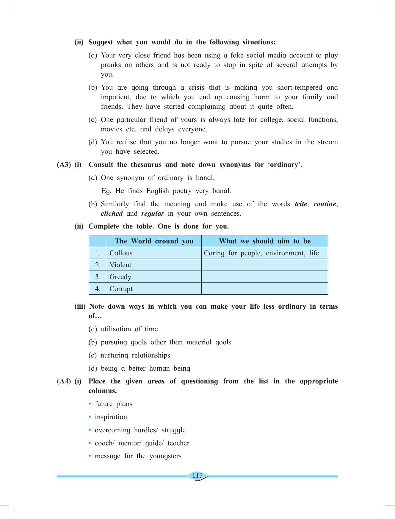 Maharashtra Board Class 11 English Textbook - Page 129