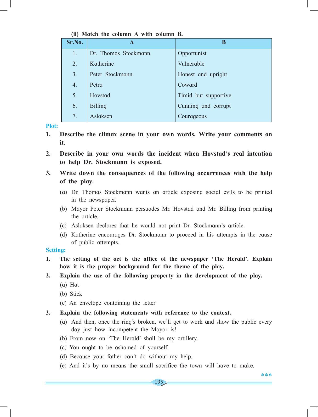 Maharashtra Board Class 11 English Textbook - Page 209