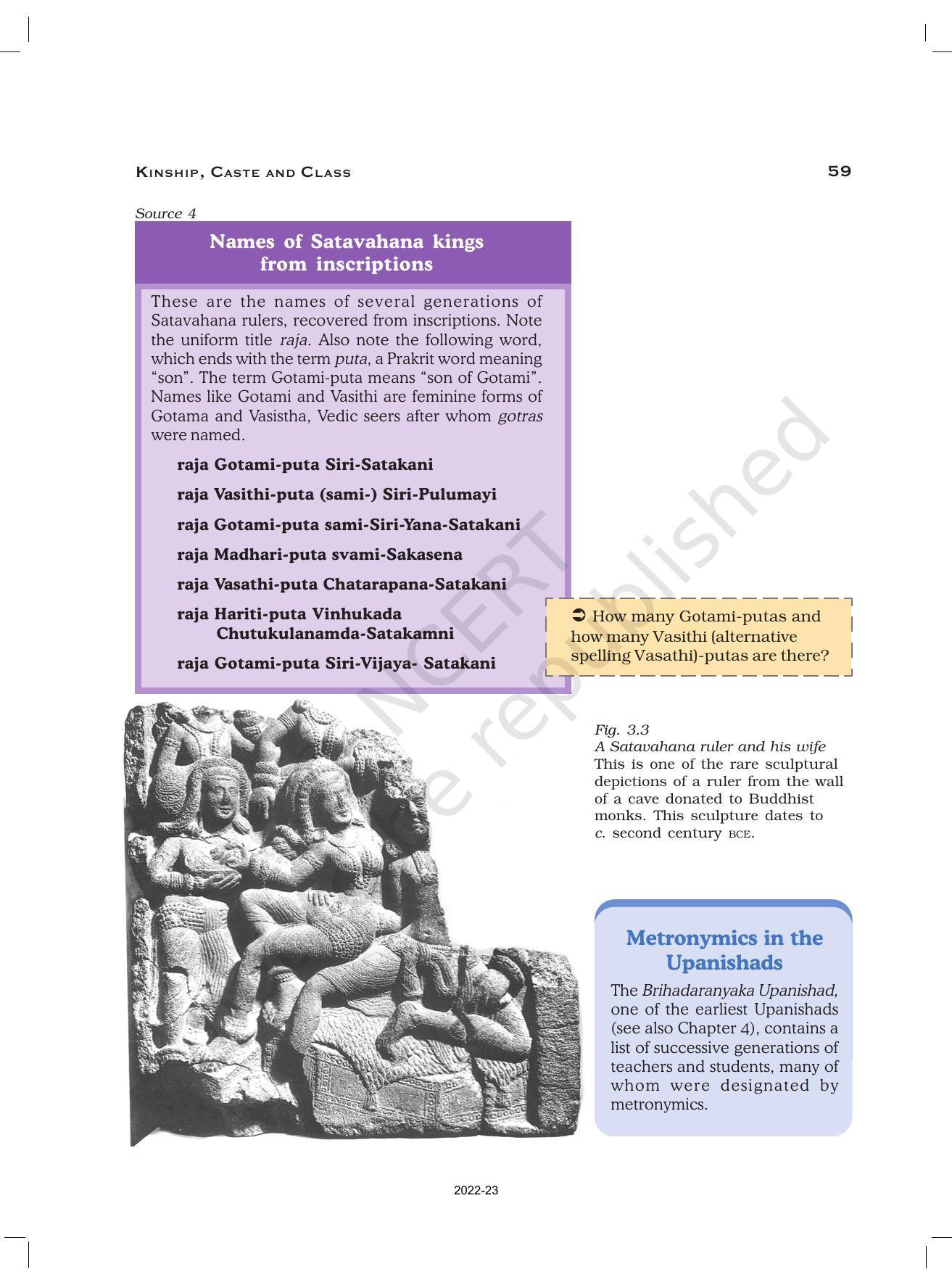 NCERT Book For Class 12 History (Part-1) Chapter 3 Kinship, Caste, And ...