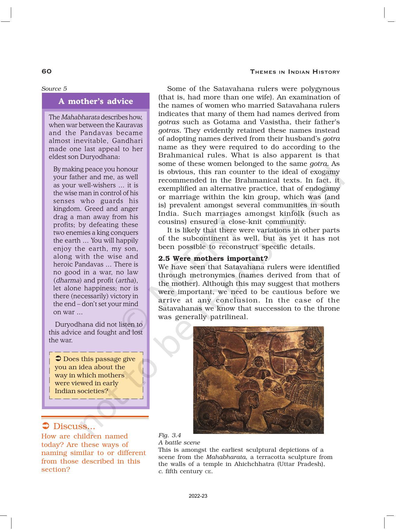 NCERT Book For Class 12 History (Part-1) Chapter 3 Kinship, Caste, And ...