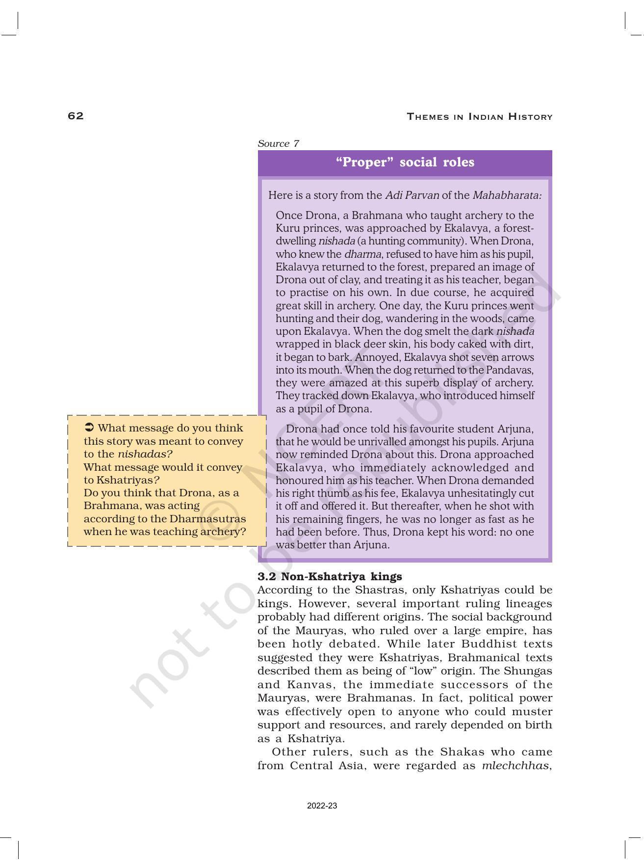 NCERT Book For Class 12 History Chapter 3 Kinship, Caste