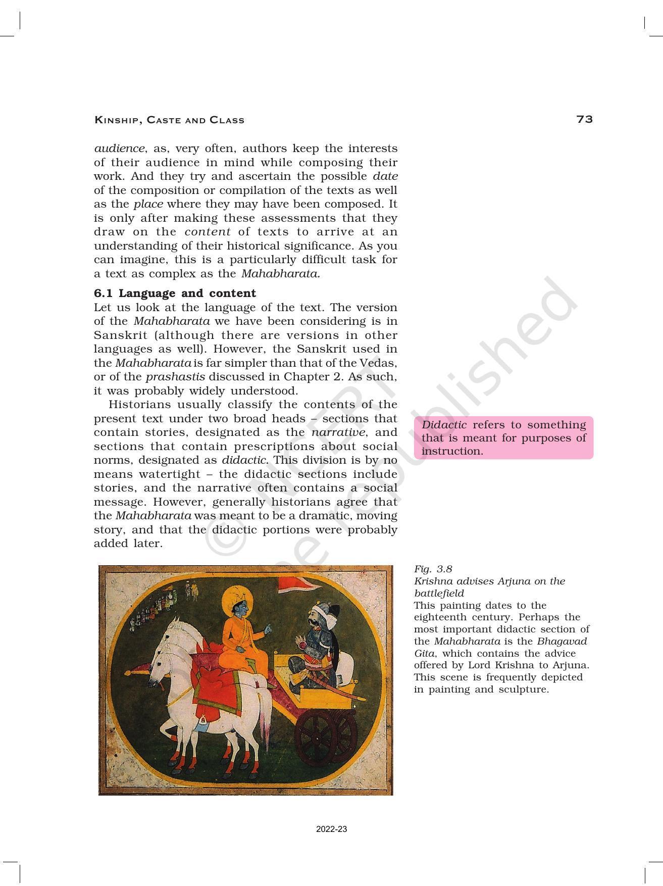 NCERT Book For Class 12 History Chapter 3 Kinship, Caste