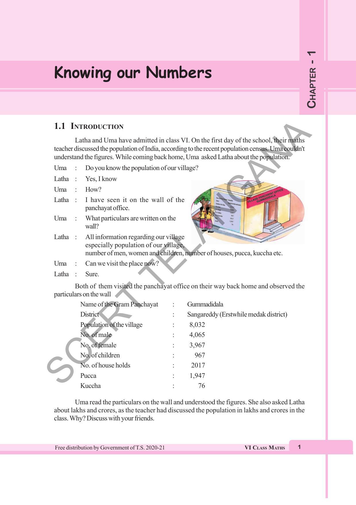 TS SCERT Class 6 Maths  (English Medium) Text Book - Page 9