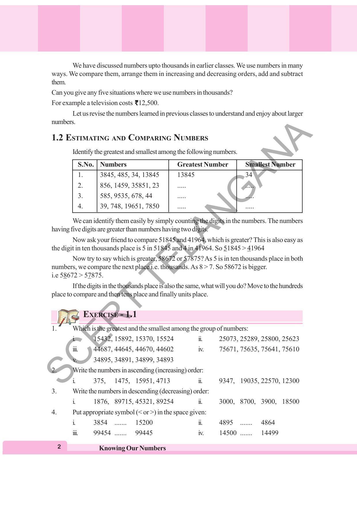 TS SCERT Class 6 Maths  (English Medium) Text Book - Page 10