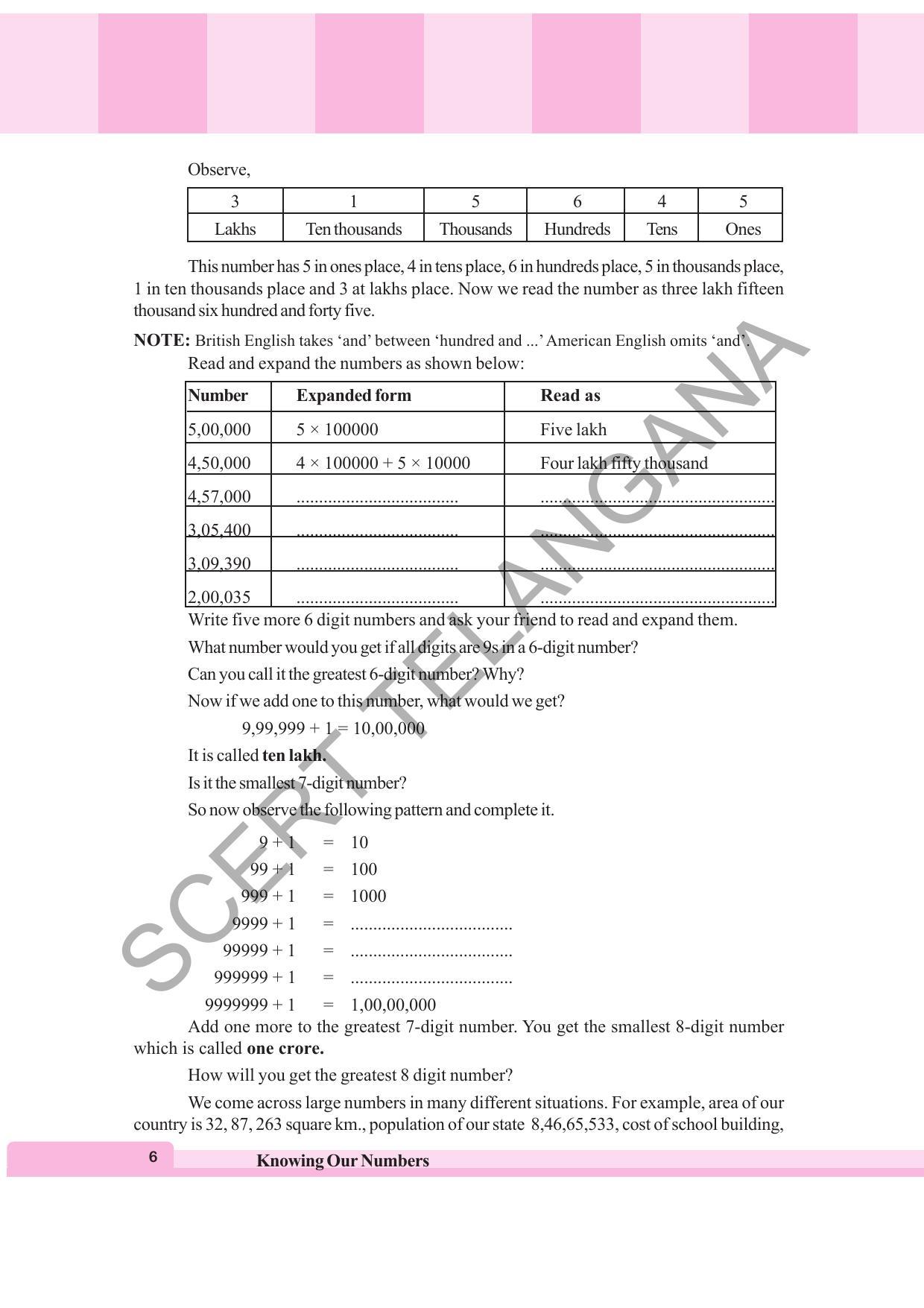 TS SCERT Class 6 Maths  (English Medium) Text Book - Page 14