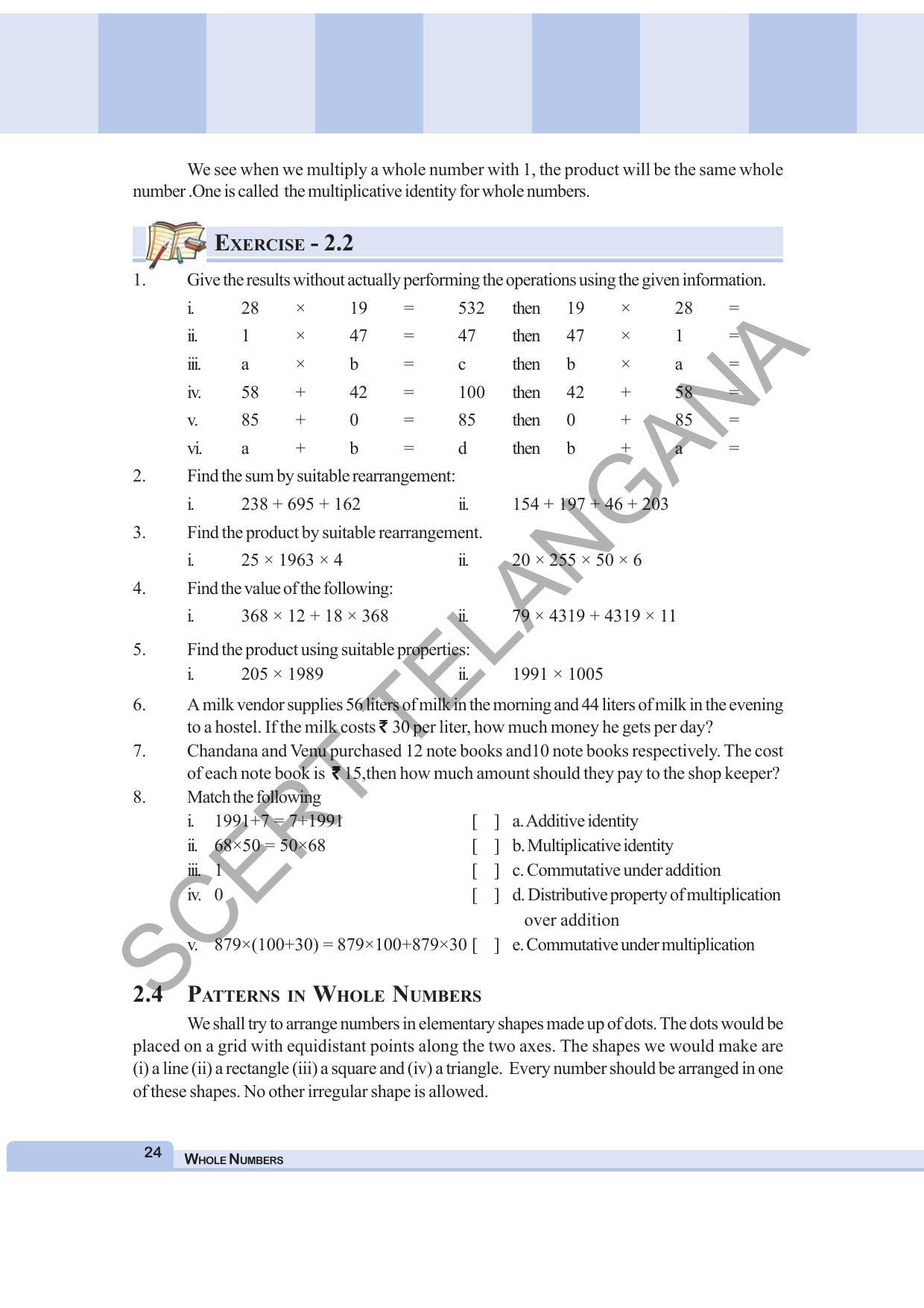 TS SCERT Class 6 Maths  (English Medium) Text Book - Page 32