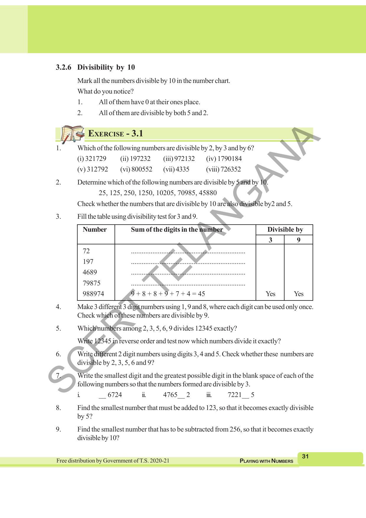 TS SCERT Class 6 Maths  (English Medium) Text Book - Page 39