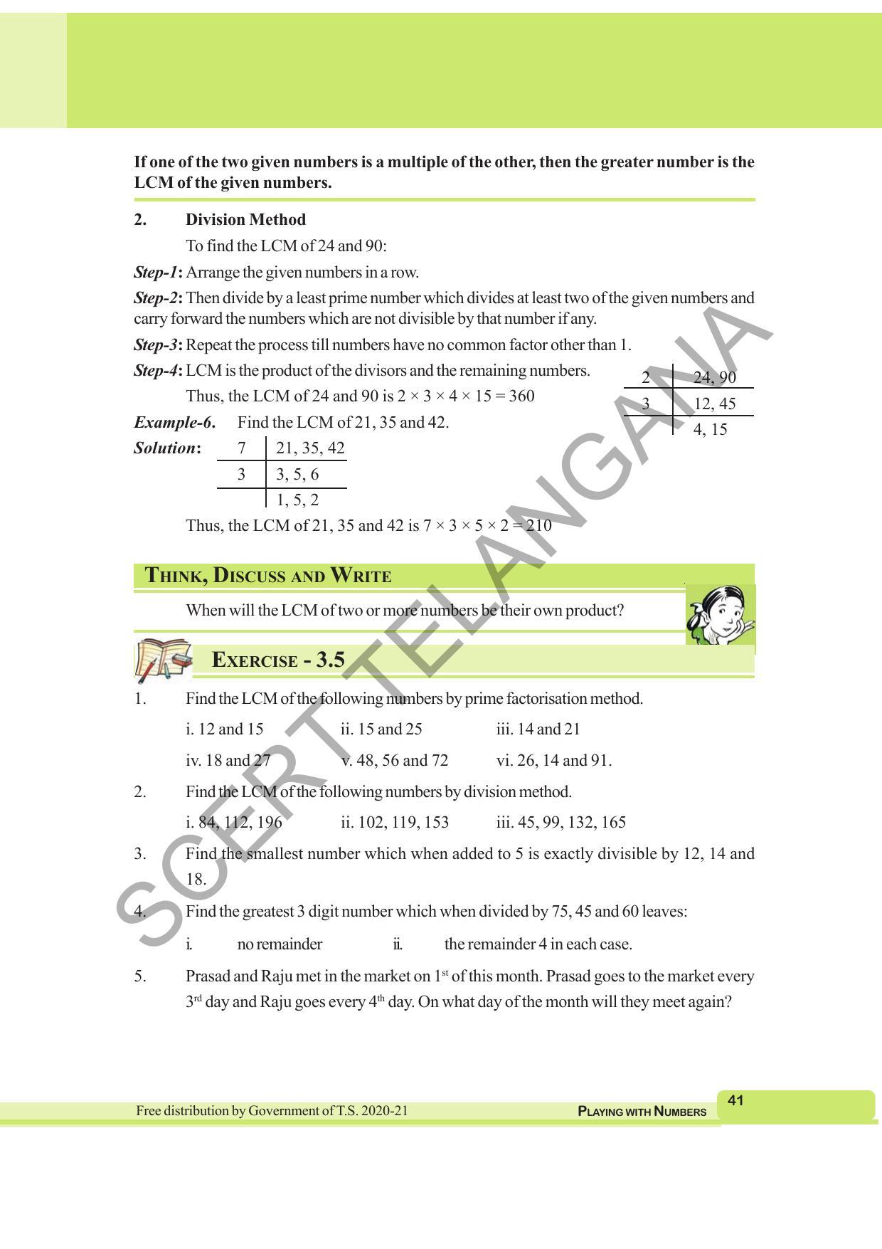 TS SCERT Class 6 Maths  (English Medium) Text Book - Page 49