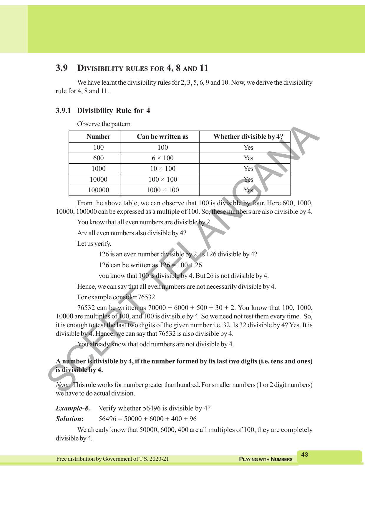 TS SCERT Class 6 Maths  (English Medium) Text Book - Page 51