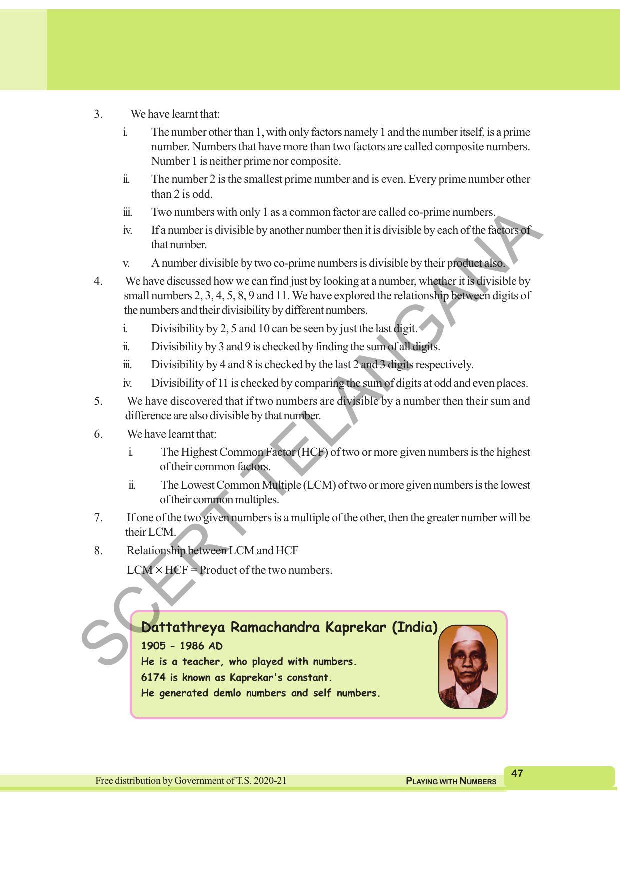 TS SCERT Class 6 Maths  (English Medium) Text Book - Page 55