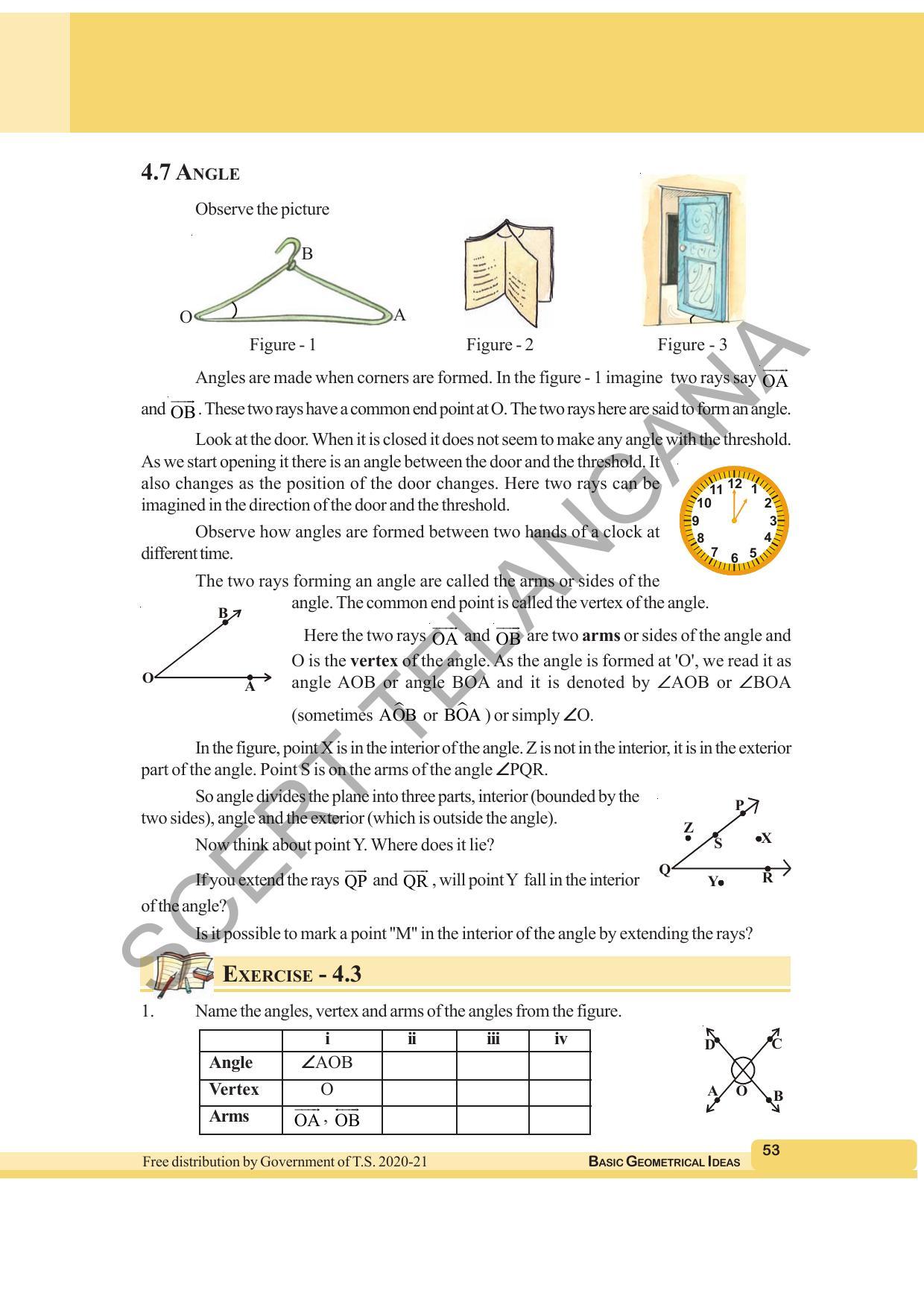 TS SCERT Class 6 Maths  (English Medium) Text Book - Page 61