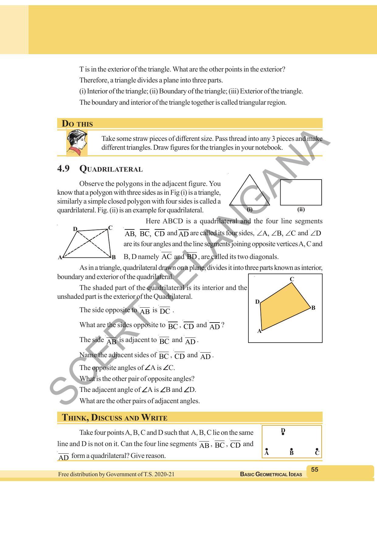 TS SCERT Class 6 Maths  (English Medium) Text Book - Page 63