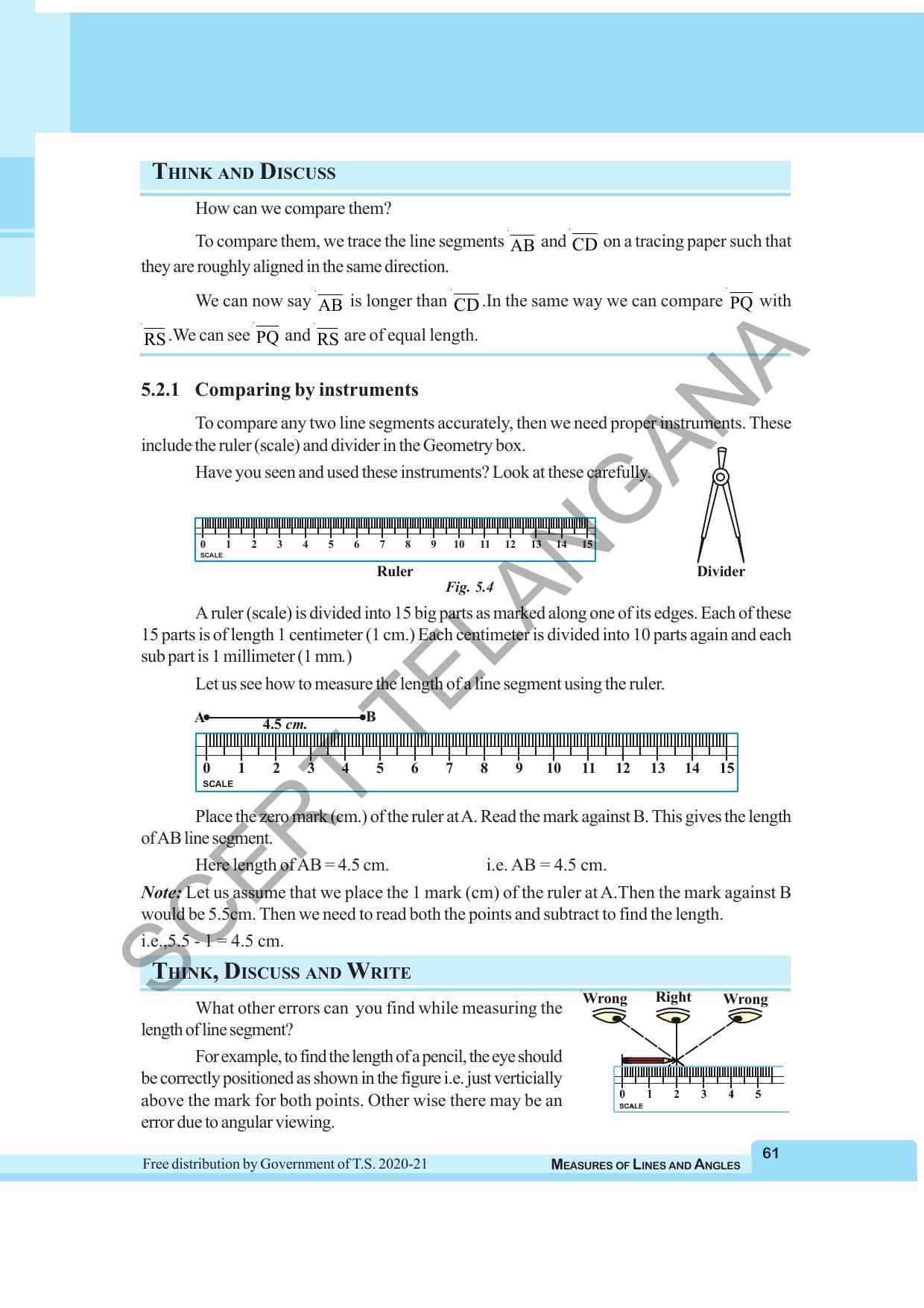 TS SCERT Class 6 Maths  (English Medium) Text Book - Page 69