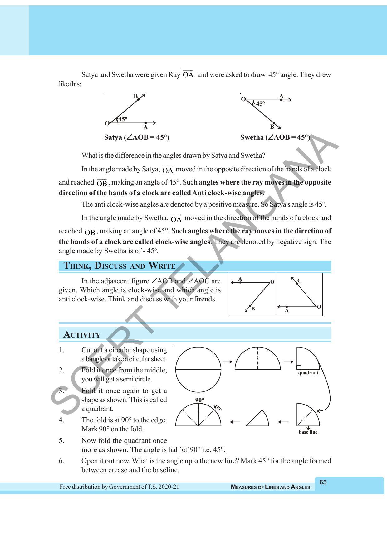 TS SCERT Class 6 Maths  (English Medium) Text Book - Page 73