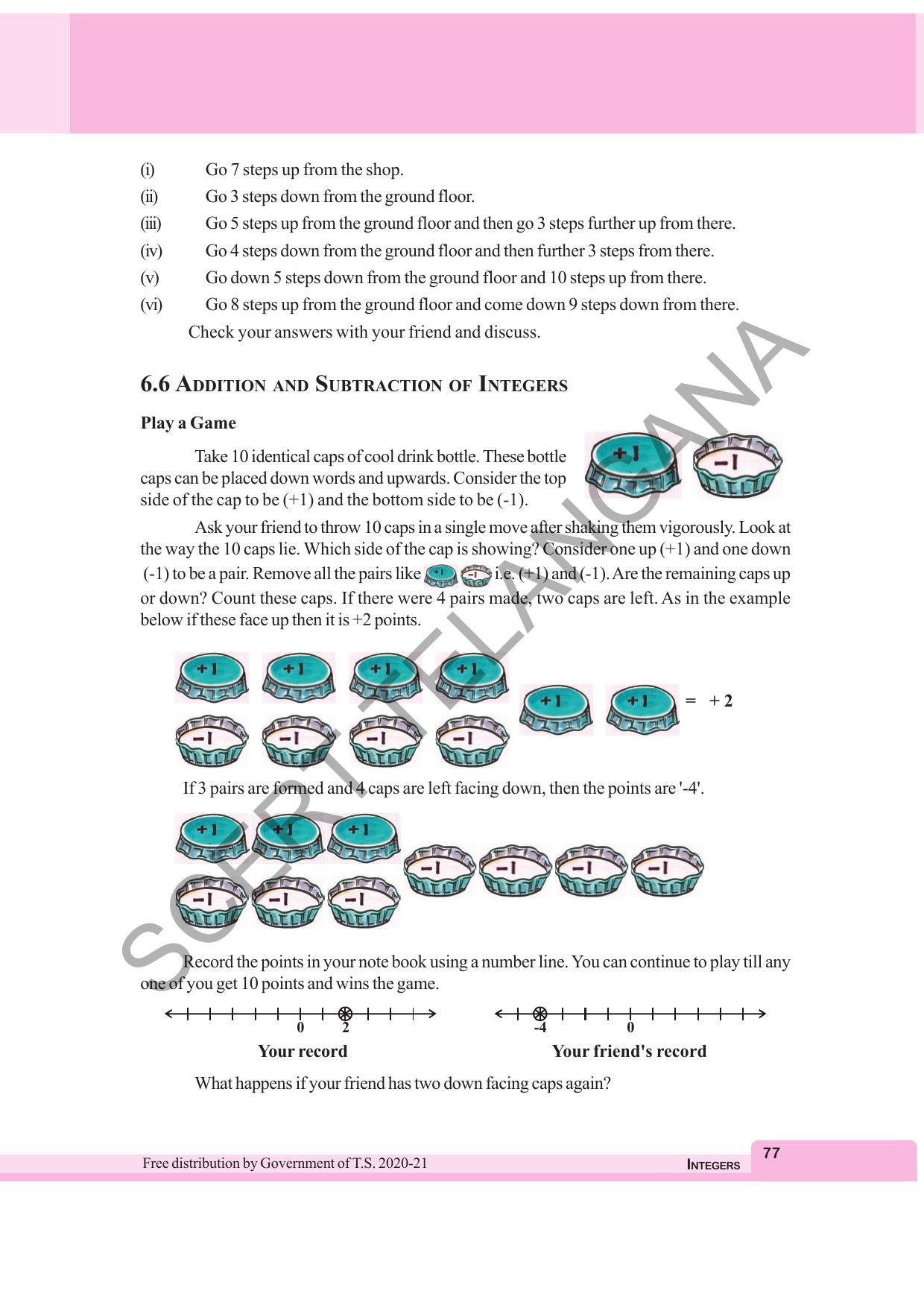 TS SCERT Class 6 Maths  (English Medium) Text Book - Page 85