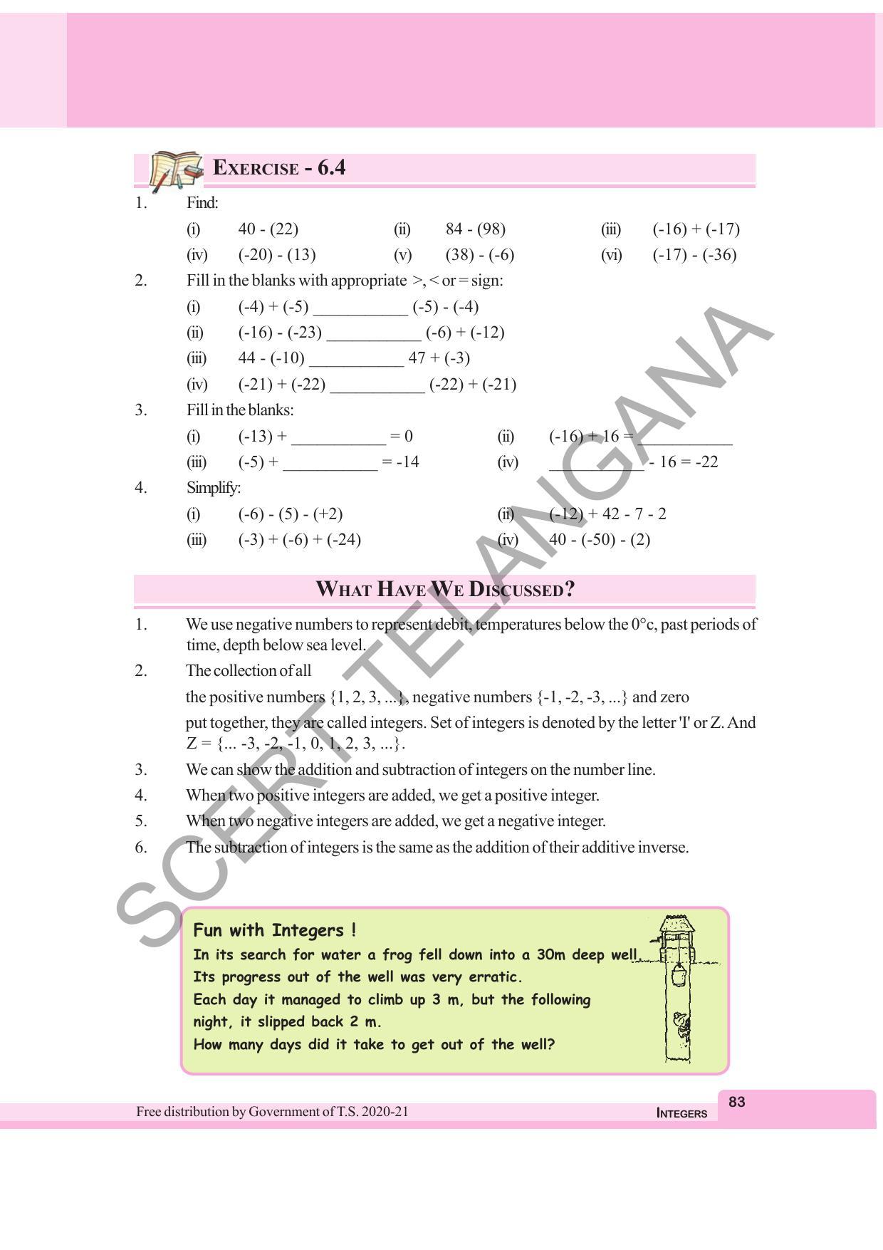 TS SCERT Class 6 Maths  (English Medium) Text Book - Page 91