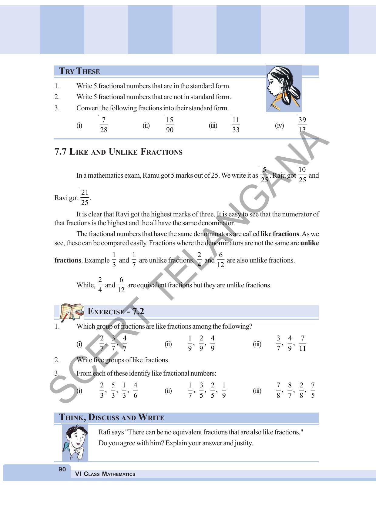 TS SCERT Class 6 Maths  (English Medium) Text Book - Page 98